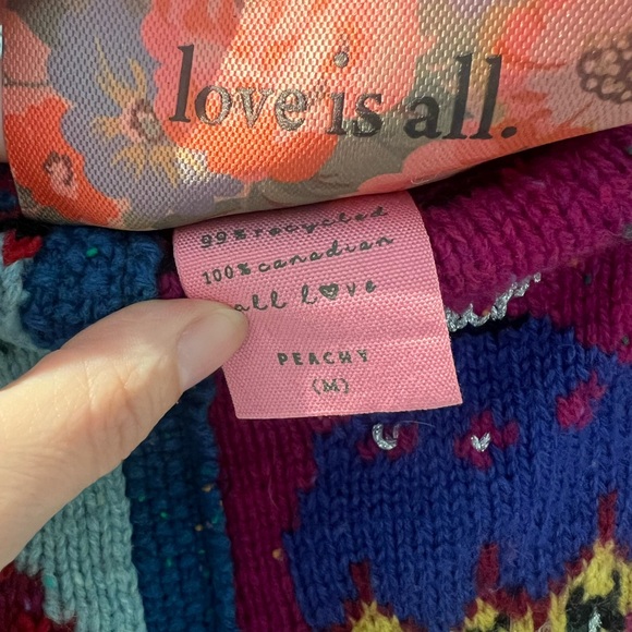 Honeybea “Bumwarmer” Knit Wrap Skirt — 99% Recycled Yarn, Festive, Size M - Picture 6 of 6